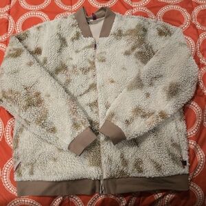 Lululemon Lab Sherpa Bomber Jacket In Bone